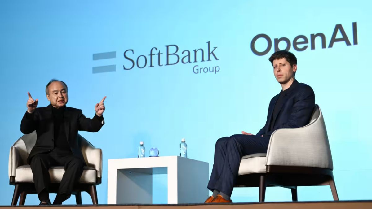 SoftBank Group CEO Masayoshi Son and OpenAI CEO Sam Altman 