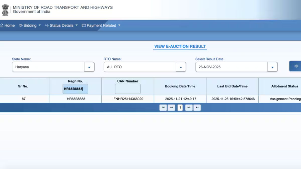 HR88B8888 becomes India's costliest number plate
