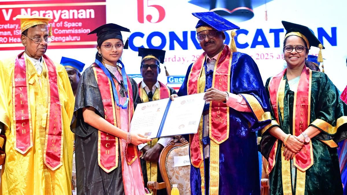 ISRO Chairman V. Narayanan during the public event.