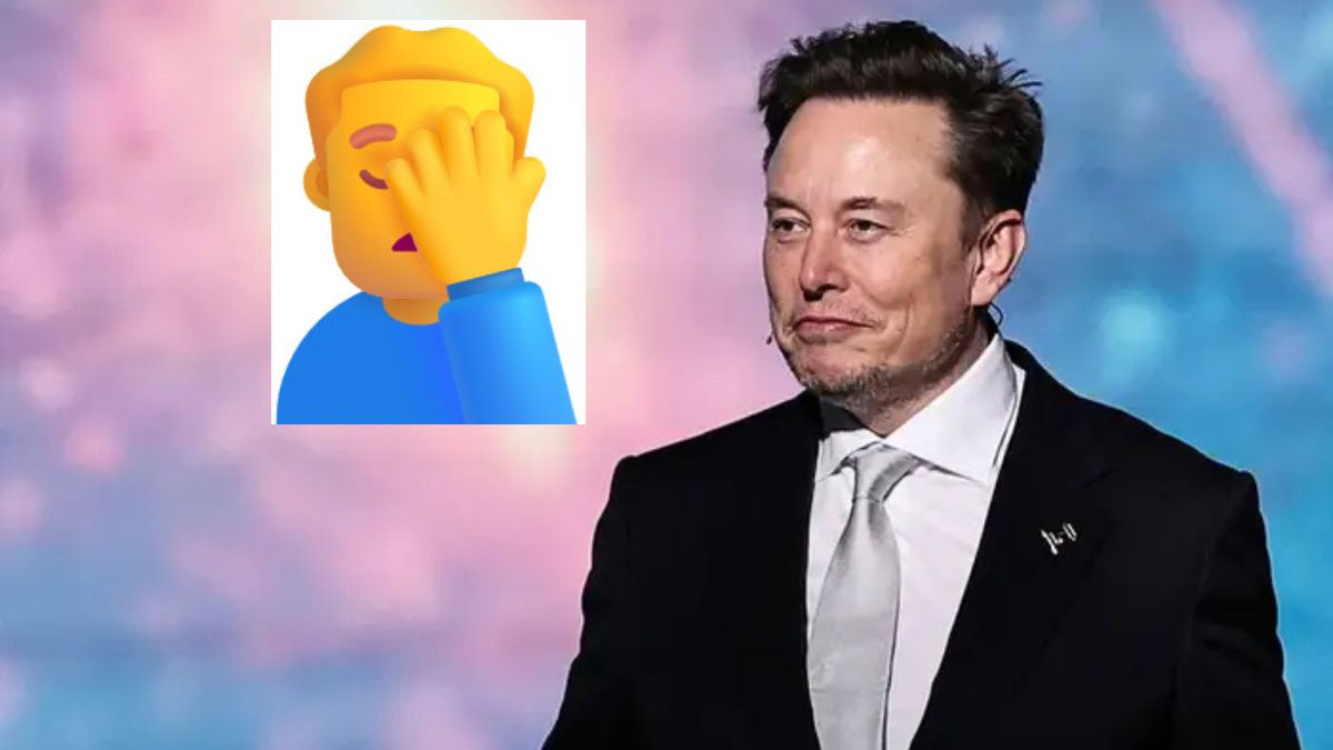 Elon Musk used a facepalm emoji 