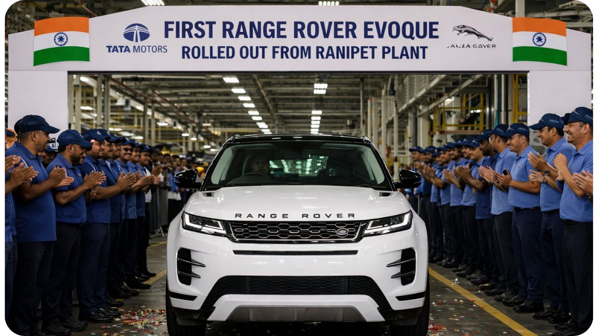 First Ever Made in India Range Rover Evoque Rolls Out from Ranipet with Pride