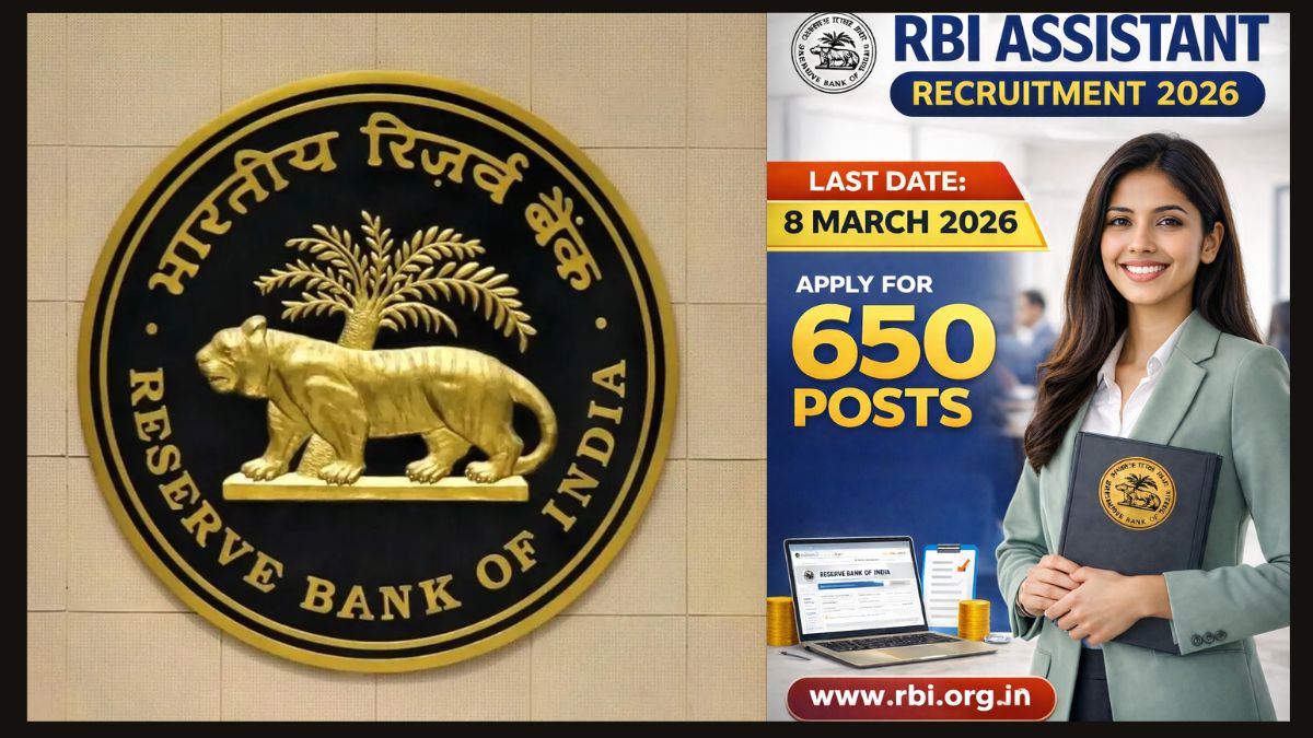 RBI Assistant Recruitment 2026: Apply Before Tomorrow for 650 Assistant Posts