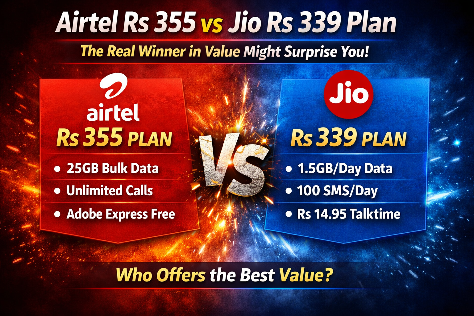 Airtel Rs 355 vs Jio Rs 339 Plan: The Real Winner in Value Might Surprise You 2 Airtel Rs 355 vs Jio Rs 339 Plan: Which One Truly Gives You More Value