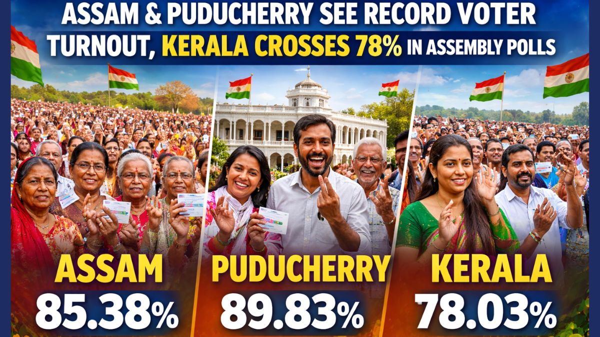 Assam and Puducherry See Record Voter Turnout, Kerala Crosses 78 Percent
