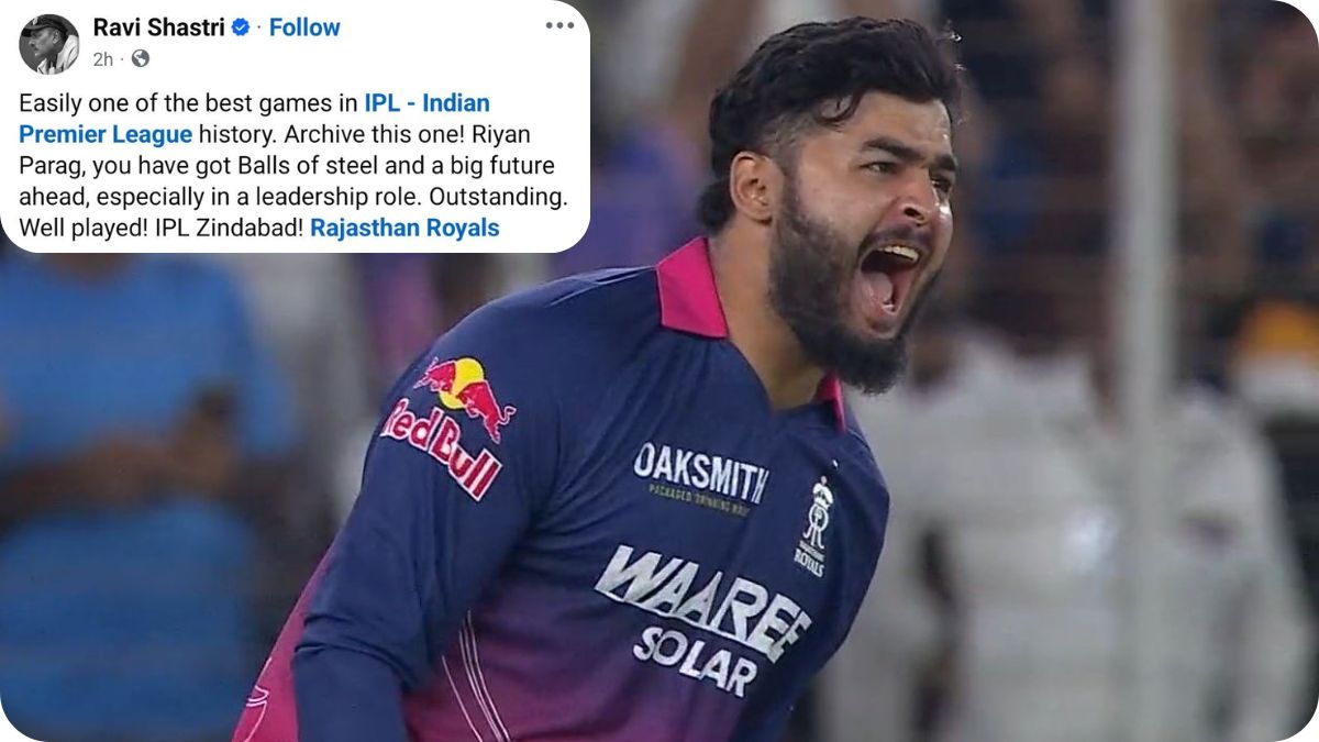 Riyan Parag’s Brilliant Captaincy Powers Rajasthan Royals to a Thrilling Comeback Win Against Gujarat Titans 3 Cricket Experts Applaud Riyan Parag’s Brilliant Captaincy
