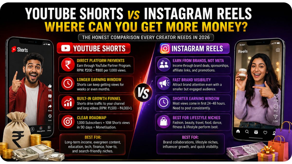 YouTube Shorts vs Instagram Reels: Where Can You Get More Money?