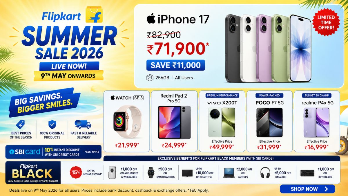 Flipkart Summer Sale 2026 Slashes iPhone 17 Price and the Deals Are Honestly Too Good to Miss