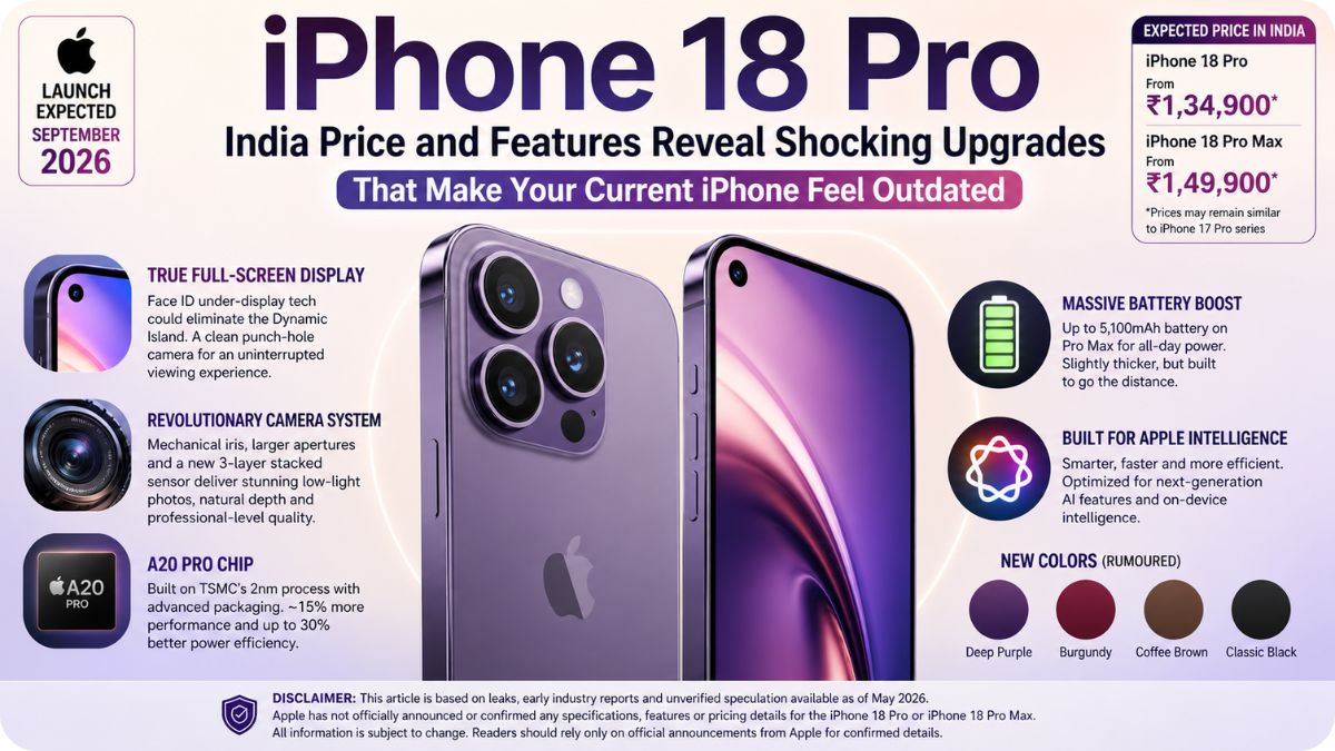 iPhone 18 Pro India Price and Features Look Breathtaking, and Every Apple Fan Deserves to Know This Now