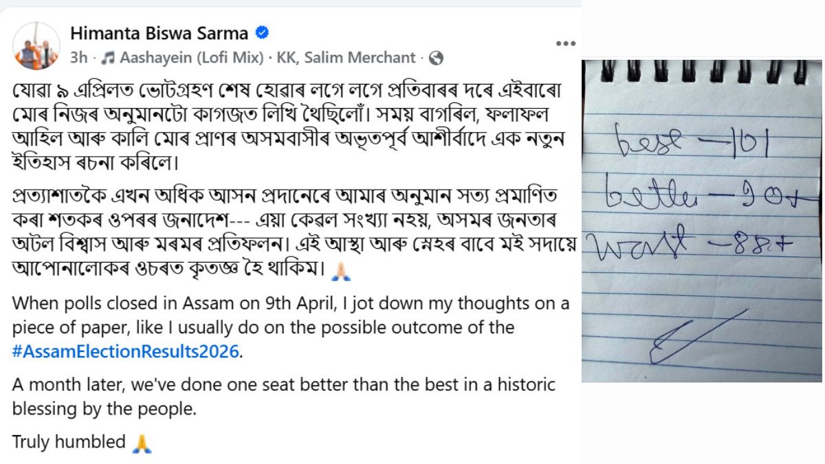 The Remarkable Notepad That Brilliantly Predicted Assam's Most Stunning Political Hat-Trick Before Anyone Else Dared