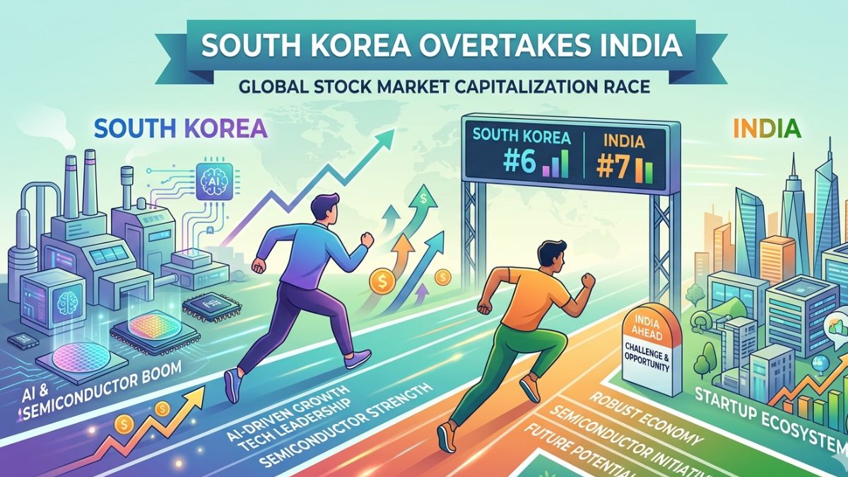 South Korea Overtakes India as World’s Sixth Largest Stock Market, A Critical Wake-Up Call for India’s AI Future