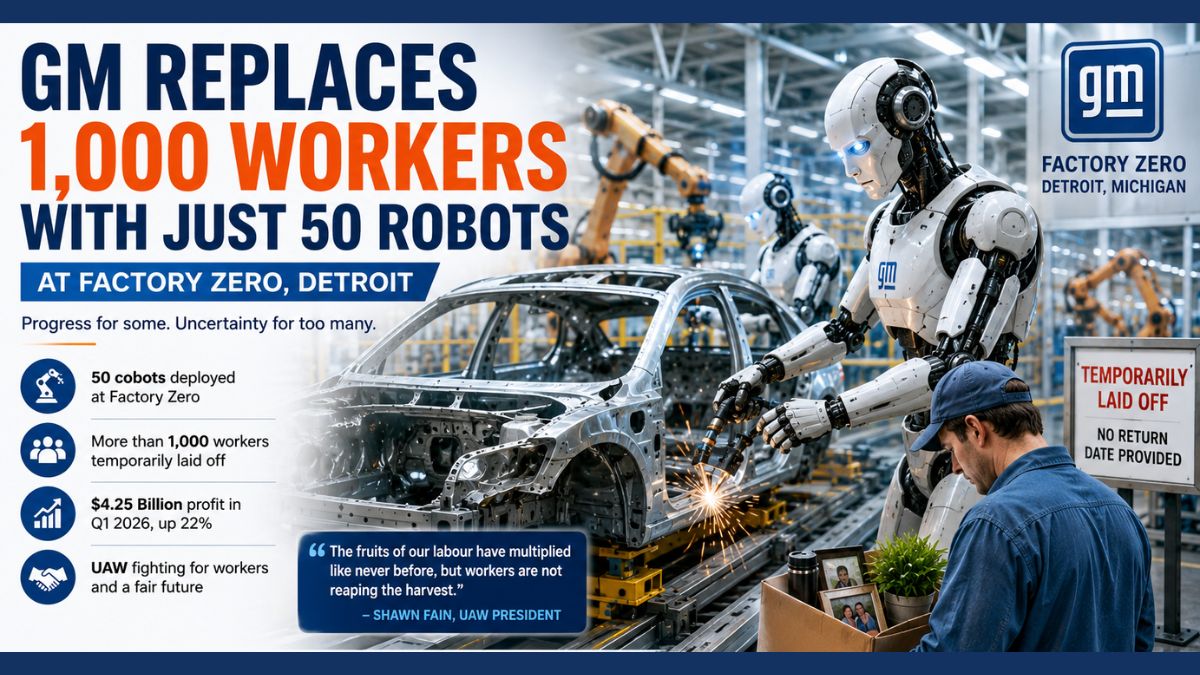 GM's Powerful Robot Revolution Crushes 1,000 Jobs as Billion Dollar Profits Roll In