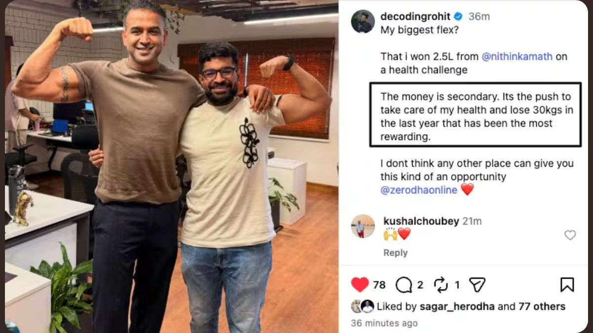 Zerodha CEO's Generous Bet Backfires Beautifully as Staffer Sheds 30 Kg in A Year
