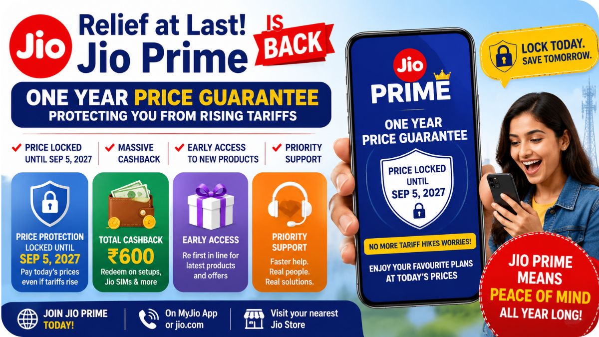 Jio Prime One-Year Price Guarantee: A Major Relief for Mobile Users 2 Relief at Last as Reliance Jio Brings Back Jio Prime Membership with Price Protection