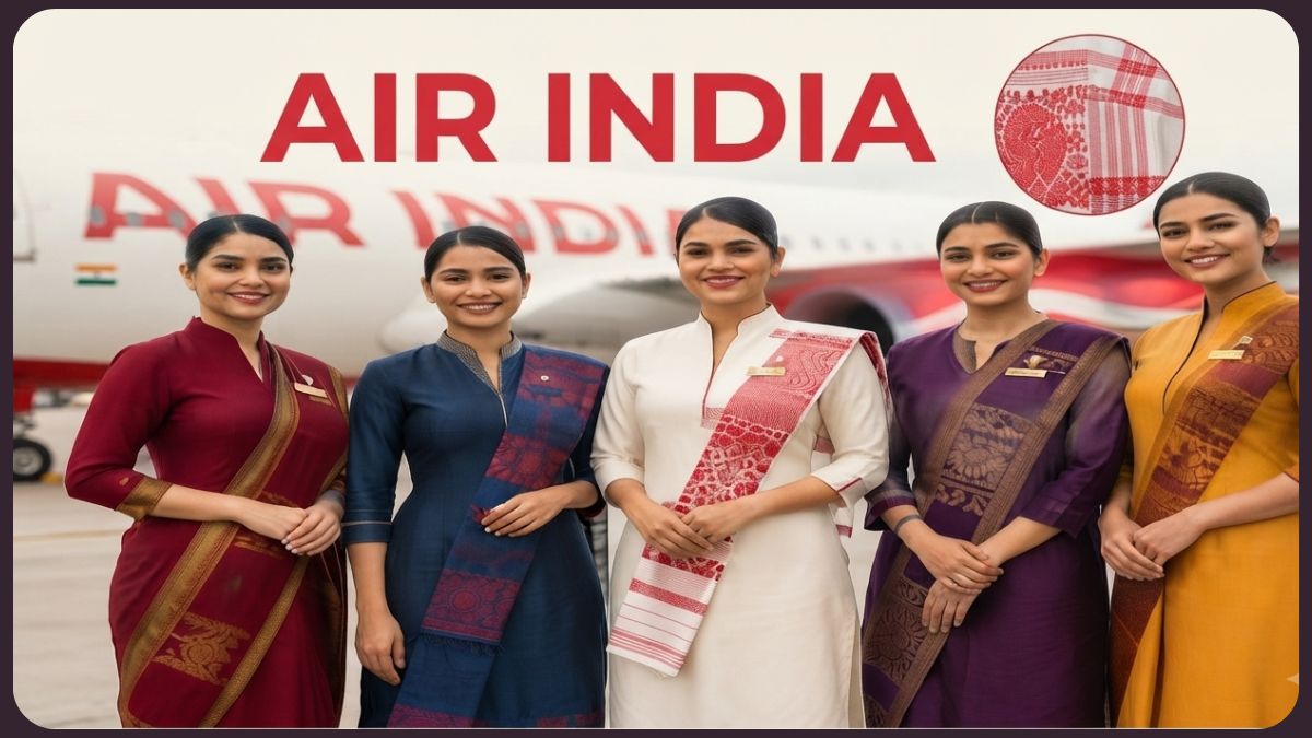 Assam's Gamosa Shines Bright in Air India Express Uniforms 2 Assam's Gamosa Gets a Glorious New Home in the Skies